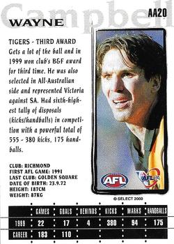 2000 Select AFL Millennium - All Australian #AA20 Wayne Campbell Back